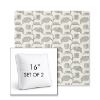 Picture of Lola Juniper | Set of 2 | 16" Sunbrella Boxed Square Outdoor Throw Pillows with Premium Inserts