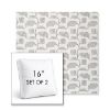Picture of Lola Slate | Set of 2 | 16" Sunbrella Boxed Square Outdoor Throw Pillows with Premium Inserts