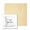 Picture of Margo Parchment | Set of 2 | 16" Sunbrella Boxed Square Outdoor Throw Pillows with Premium Inserts