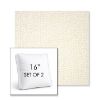 Picture of Margo Snow | Set of 2 | 16" Sunbrella Boxed Square Outdoor Throw Pillows with Premium Inserts