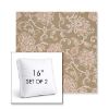Picture of Martha Floral Spring | Set of 2 | 16" Sunbrella Boxed Square Outdoor Throw Pillows with Premium Inserts