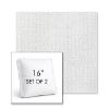 Picture of Momento Snow | Set of 2 | 16" Sunbrella Boxed Square Outdoor Throw Pillows with Premium Inserts