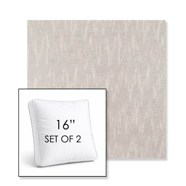 Picture of Mountains Snow | Set of 2 | 16" Sunbrella Boxed Square Outdoor Throw Pillows with Premium Inserts