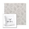 Picture of Nantucket Fossil | Set of 2 | 16" Sunbrella Boxed Square Outdoor Throw Pillows with Premium Inserts