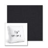 Picture of Natte Sooty | Set of 2 | 16" Sunbrella Boxed Square Outdoor Throw Pillows with Premium Inserts
