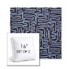 Picture of Nema Lazuli | Set of 2 | 16" Sunbrella Boxed Square Outdoor Throw Pillows with Premium Inserts