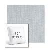 Picture of Nova Chambray | Set of 2 | 16" Sunbrella Boxed Square Outdoor Throw Pillows with Premium Inserts