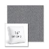 Picture of Odette Slate | Set of 2 | 16" Sunbrella Boxed Square Outdoor Throw Pillows with Premium Inserts