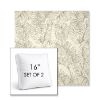 Picture of Palma Whitesand | Set of 2 | 16" Sunbrella Boxed Square Outdoor Throw Pillows with Premium Inserts