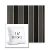 Picture of Peyton Granite | Set of 2 | 16" Sunbrella Boxed Square Outdoor Throw Pillows with Premium Inserts