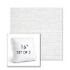 Picture of Piazza White | Set of 2 | 16" Sunbrella Boxed Square Outdoor Throw Pillows with Premium Inserts