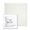 Picture of Pique Salt | Set of 2 | 16" Sunbrella Boxed Square Outdoor Throw Pillows with Premium Inserts