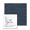 Picture of Platform Indigo | Set of 2 | 16" Sunbrella Boxed Square Outdoor Throw Pillows with Premium Inserts