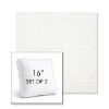 Picture of Platform Salt | Set of 2 | 16" Sunbrella Boxed Square Outdoor Throw Pillows with Premium Inserts