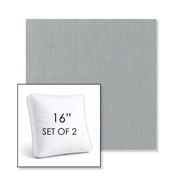 Picture of Play Sky | Set of 2 | 16" Sunbrella Boxed Square Outdoor Throw Pillows with Premium Inserts