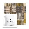 Picture of Pop Corn | Set of 2 | 16" Sunbrella Boxed Square Outdoor Throw Pillows with Premium Inserts