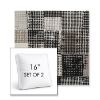 Picture of Pop Film | Set of 2 | 16" Sunbrella Boxed Square Outdoor Throw Pillows with Premium Inserts