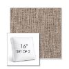 Picture of Poros Rattan | Set of 2 | 16" Sunbrella Boxed Square Outdoor Throw Pillows with Premium Inserts