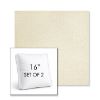 Picture of Posh Salt | Set of 2 | 16" Sunbrella Boxed Square Outdoor Throw Pillows with Premium Inserts