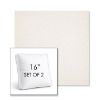 Picture of Posh Snow | Set of 2 | 16" Sunbrella Boxed Square Outdoor Throw Pillows with Premium Inserts