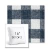 Picture of Preso Indigo | Set of 2 | 16" Sunbrella Boxed Square Outdoor Throw Pillows with Premium Inserts