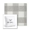 Picture of Preso Pebble | Set of 2 | 16" Sunbrella Boxed Square Outdoor Throw Pillows with Premium Inserts