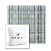 Picture of Principle Lagoon | Set of 2 | 16" Sunbrella Boxed Square Outdoor Throw Pillows with Premium Inserts