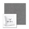Picture of Proof Slate | Set of 2 | 16" Sunbrella Boxed Square Outdoor Throw Pillows with Premium Inserts