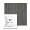 Picture of Proven Charcoal | Set of 2 | 16" Sunbrella Boxed Square Outdoor Throw Pillows with Premium Inserts