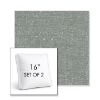 Picture of Rafi Mist | Set of 2 | 16" Sunbrella Boxed Square Outdoor Throw Pillows with Premium Inserts