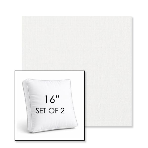 Picture of Ritsy Salt | Set of 2 | 16" Sunbrella Boxed Square Outdoor Throw Pillows with Premium Inserts