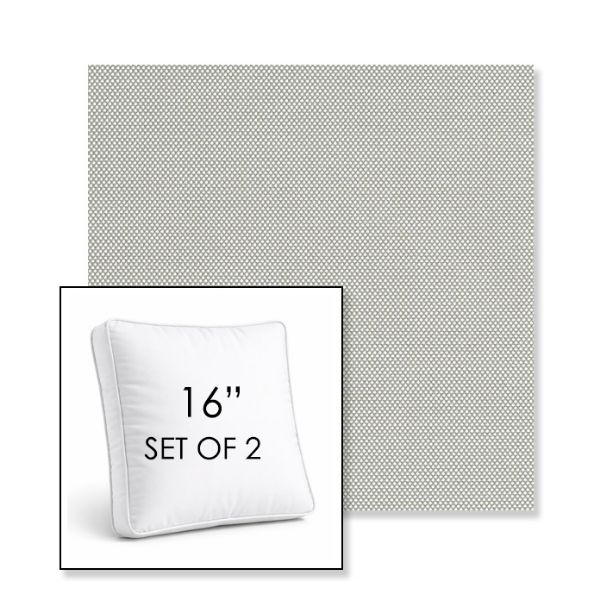 Picture of Sailcloth Seagull | Set of 2 | 16" Sunbrella Boxed Square Outdoor Throw Pillows with Premium Inserts