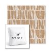 Picture of Scheme Harvest | Set of 2 | 16" Sunbrella Boxed Square Outdoor Throw Pillows with Premium Inserts