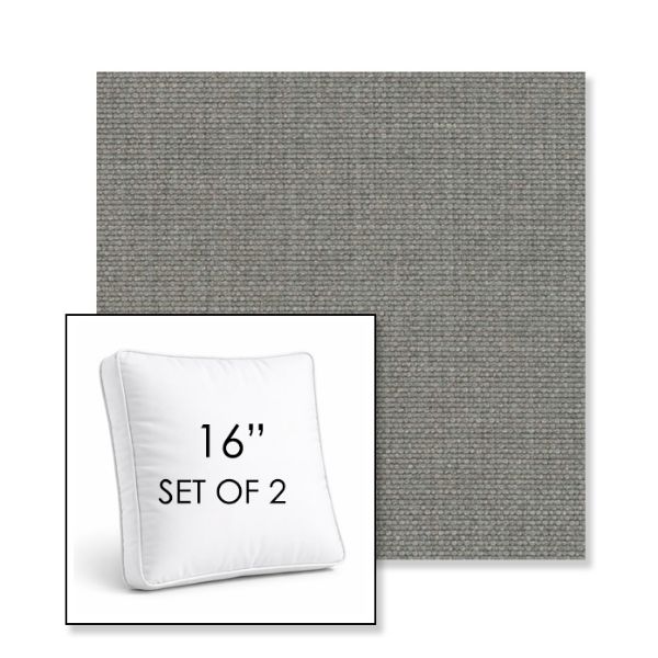 Picture of Shelter Surf | Set of 2 | 16" Sunbrella Boxed Square Outdoor Throw Pillows with Premium Inserts