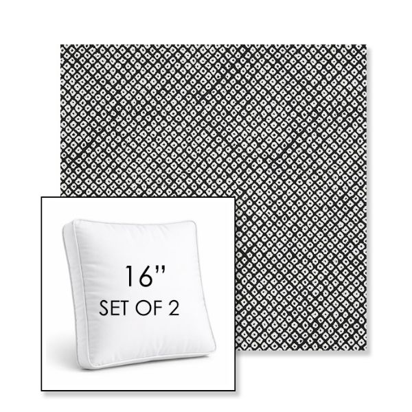 Picture of Shibori Classic | Set of 2 | 16" Sunbrella Boxed Square Outdoor Throw Pillows with Premium Inserts