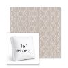 Picture of Solve Linen | Set of 2 | 16" Sunbrella Boxed Square Outdoor Throw Pillows with Premium Inserts