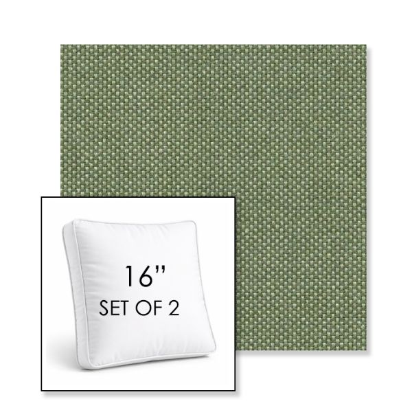 Picture of Source Sencha | Set of 2 | 16" Sunbrella Boxed Square Outdoor Throw Pillows with Premium Inserts