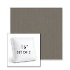 Picture of Spectrum Graphite | Set of 2 | 16" Sunbrella Boxed Square Outdoor Throw Pillows with Premium Inserts