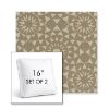 Picture of Sundial Sandcastle | Set of 2 | 16" Sunbrella Boxed Square Outdoor Throw Pillows with Premium Inserts
