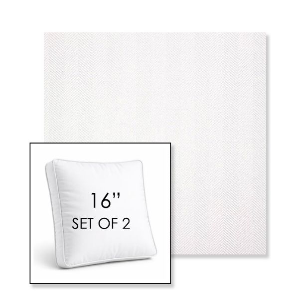Picture of Switch Salt | Set of 2 | 16" Sunbrella Boxed Square Outdoor Throw Pillows with Premium Inserts