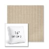 Picture of Ticking Dove | Set of 2 | 16" Sunbrella Boxed Square Outdoor Throw Pillows with Premium Inserts