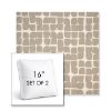 Picture of Toggle Driftwood | Set of 2 | 16" Sunbrella Boxed Square Outdoor Throw Pillows with Premium Inserts