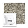 Picture of Tundra Penja | Set of 2 | 16" Sunbrella Boxed Square Outdoor Throw Pillows with Premium Inserts