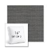Picture of Wadi Steel | Set of 2 | 16" Sunbrella Boxed Square Outdoor Throw Pillows with Premium Inserts