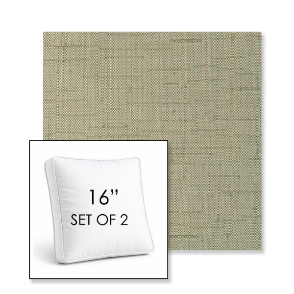 Picture of Willa Moss | Set of 2 | 16" Sunbrella Boxed Square Outdoor Throw Pillows with Premium Inserts