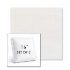 Picture of Willa Snow | Set of 2 | 16" Sunbrella Boxed Square Outdoor Throw Pillows with Premium Inserts
