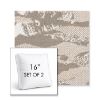 Picture of Yama Fuji | Set of 2 | 16" Sunbrella Boxed Square Outdoor Throw Pillows with Premium Inserts