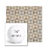 Picture of Array Dune | Set of 2 | 16" Sunbrella Boxed Round Outdoor Throw Pillows with Premium Inserts