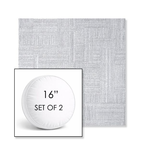 Picture of Boro Elegance | Set of 2 | 16" Sunbrella Boxed Round Outdoor Throw Pillows with Premium Inserts