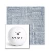 Picture of Boro Indigo | Set of 2 | 16" Sunbrella Boxed Round Outdoor Throw Pillows with Premium Inserts